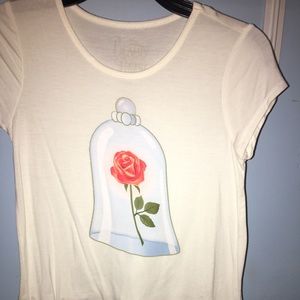 Beauty and the beast rose shirt